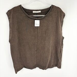 We The Free Kasee Muscle Tee in Raven Feather Size Medium NWT Raven Feather‎